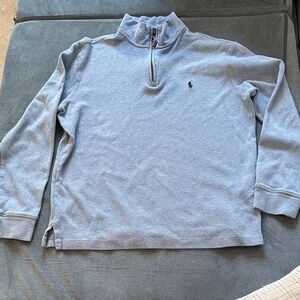 Polo Men's Blue Quarter-Zip Sweater